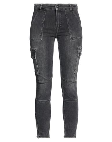 Woman Jeans Black Size 25 Cotton, Elastomultiester, Elastane