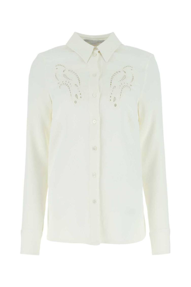 Petal Crochet Compact Crepe Shirt