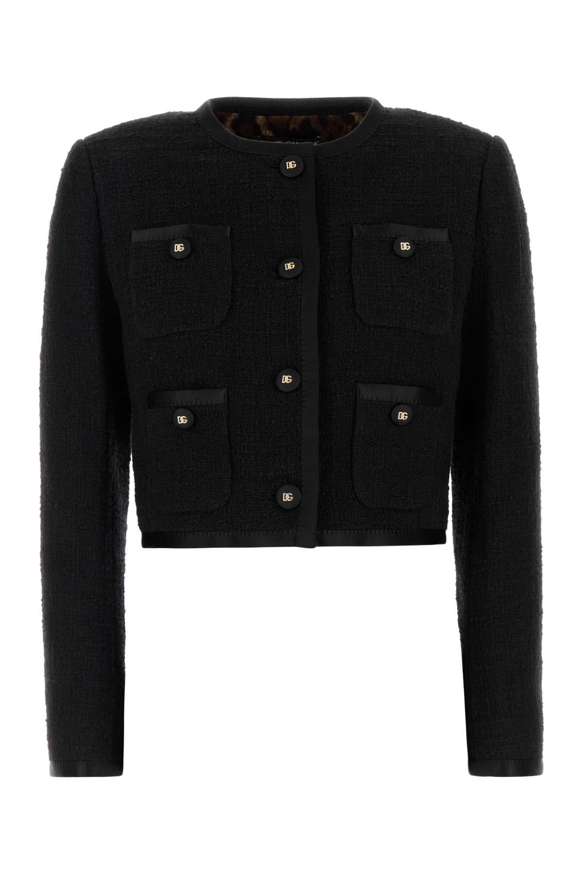 Boucle Blazer — Black