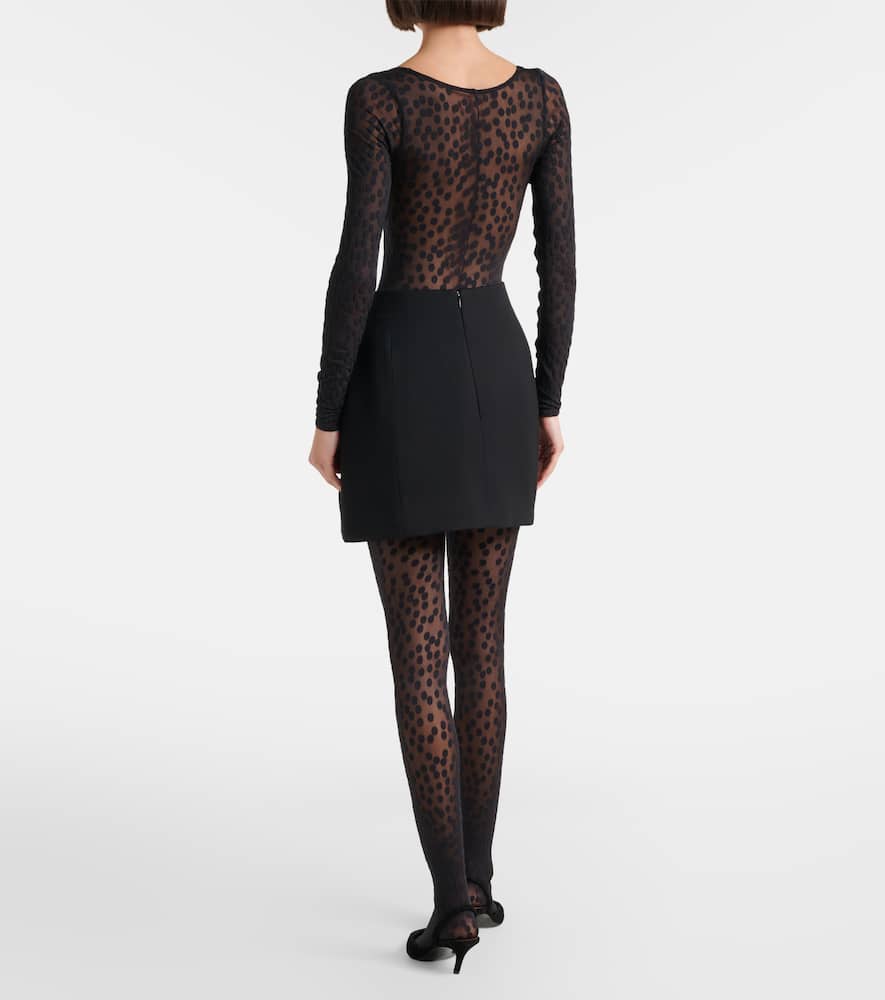 Sweet Dots polka-dot sheer catsuit