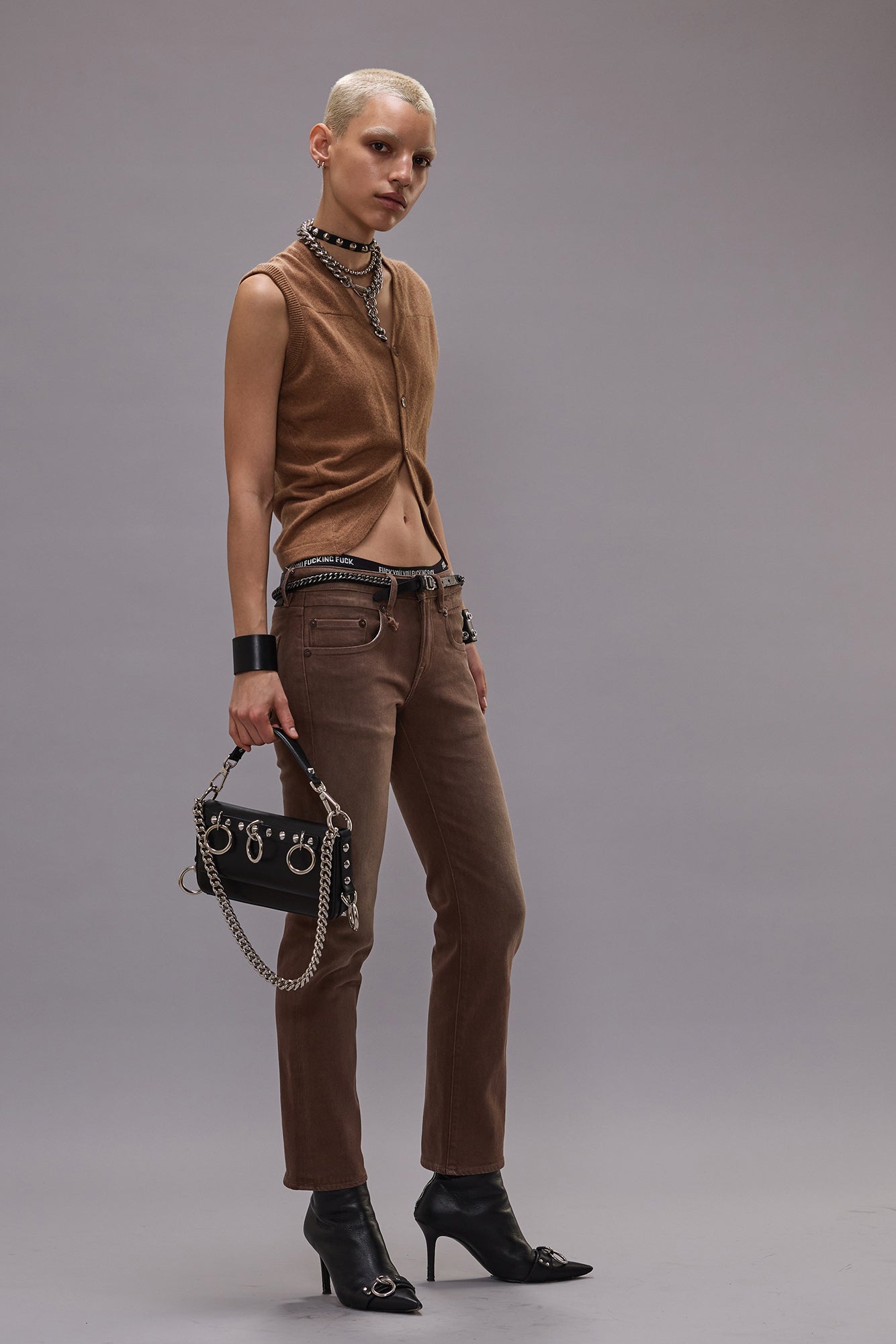 R13 Boy Straight - Clean Umber Stretch