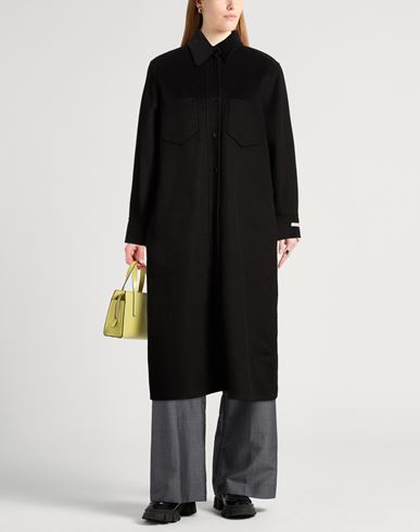 Paltò Woman Coat Black Size 10 Wool, Nylon