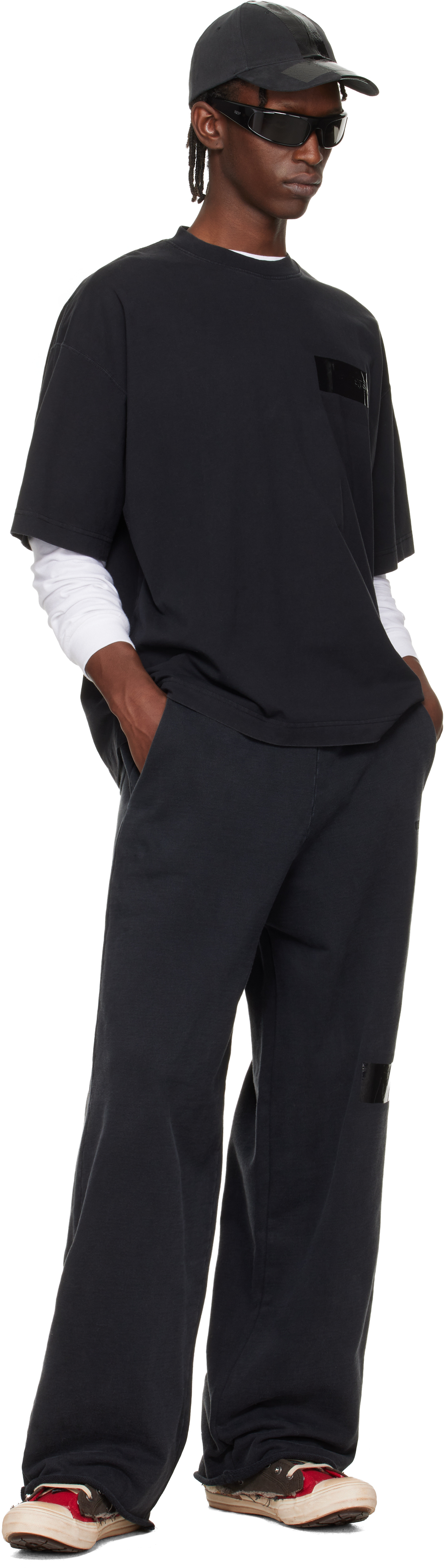 Black Taped Sweatpants