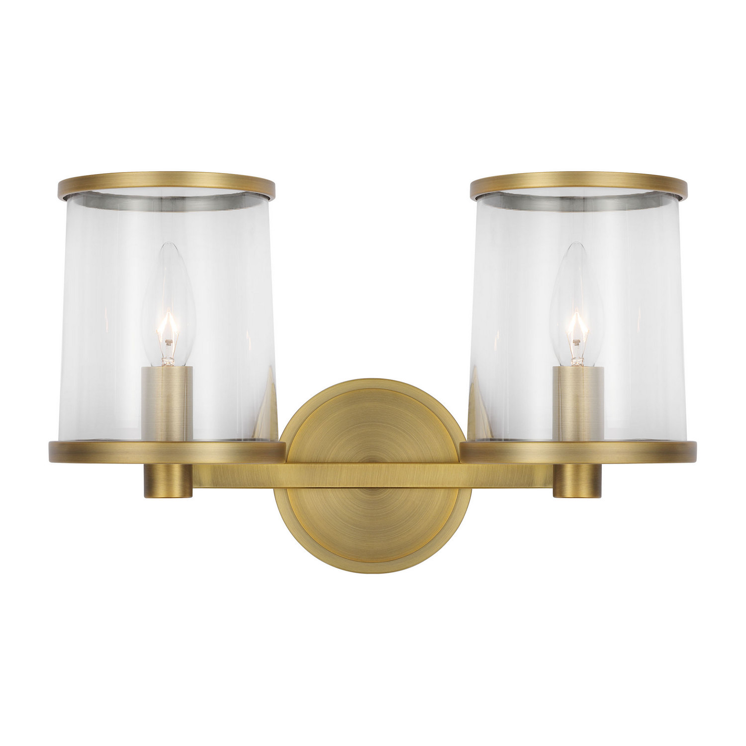 Time Worn Brass Bathroom Vanity Light from the Reynolds Collection