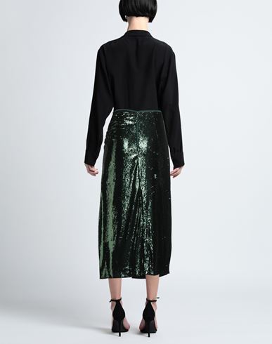 Woman Midi skirt Green Size 4 Polyester