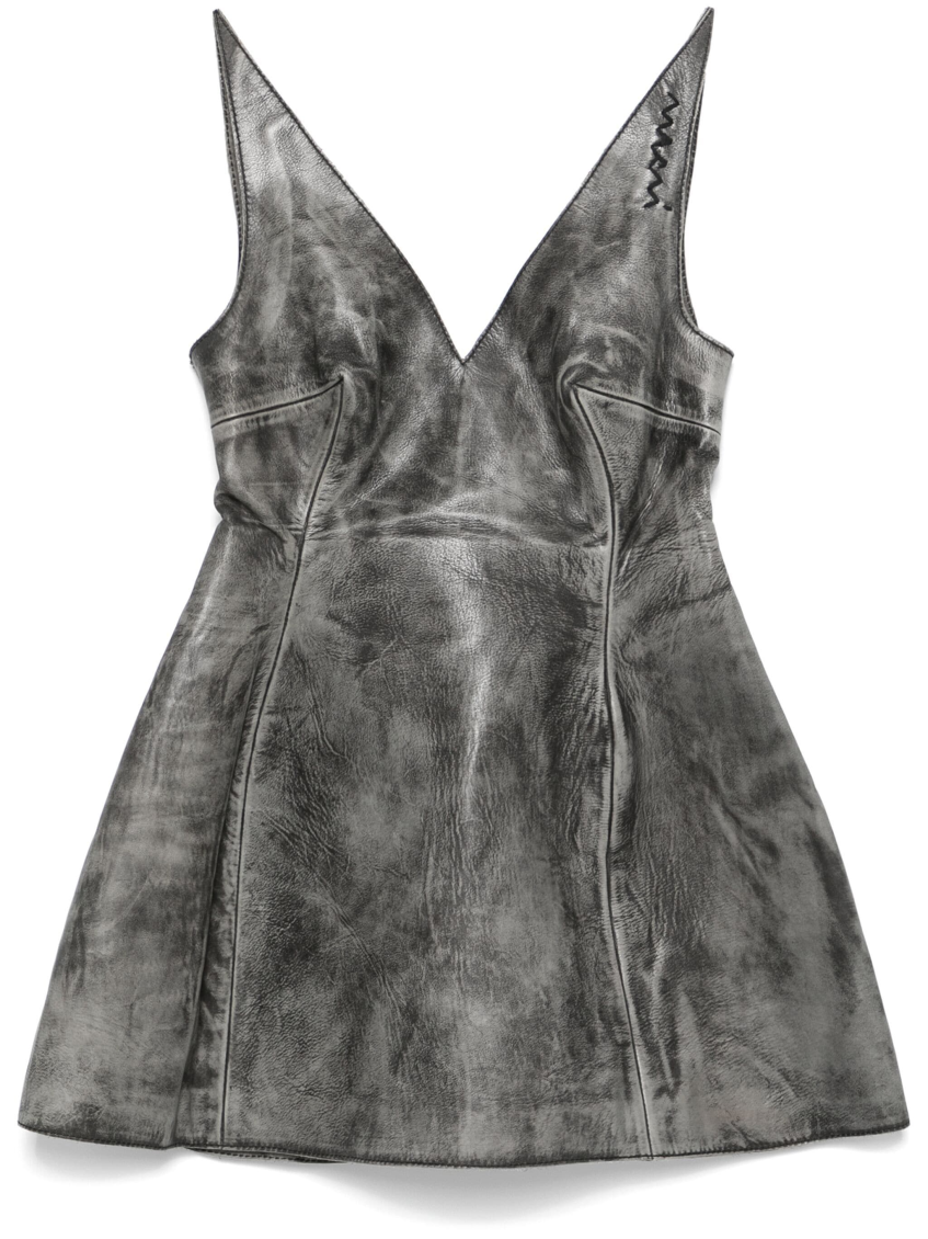 Dark Grey Flared Mini Dress