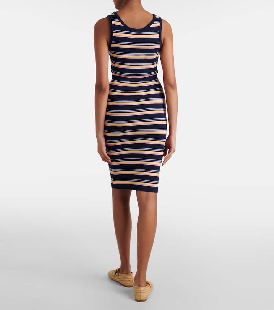 Prada Striped cotton midi dress