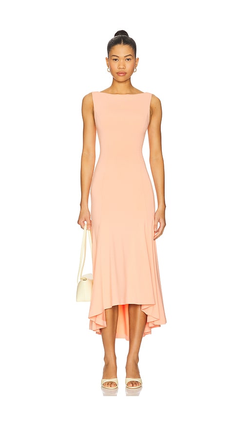 GUIZIO Daye Midi Dress in Light Coral. M also in