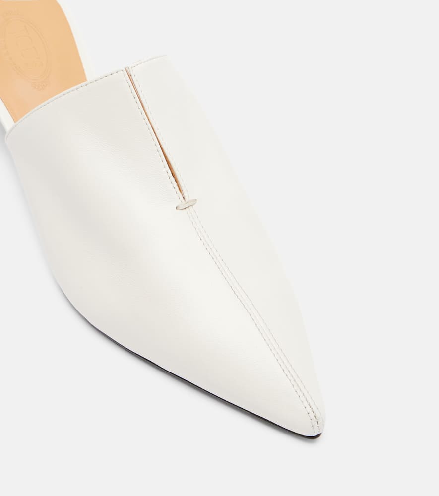 40 leather mules