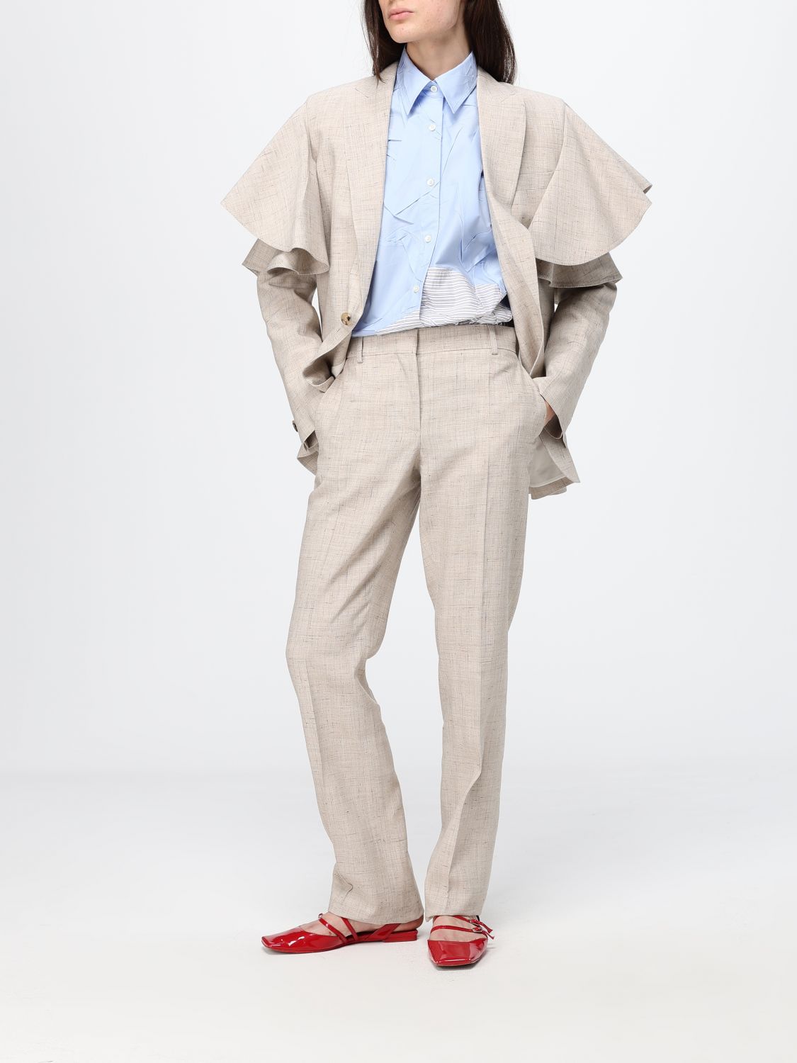 Pants Woman color Beige