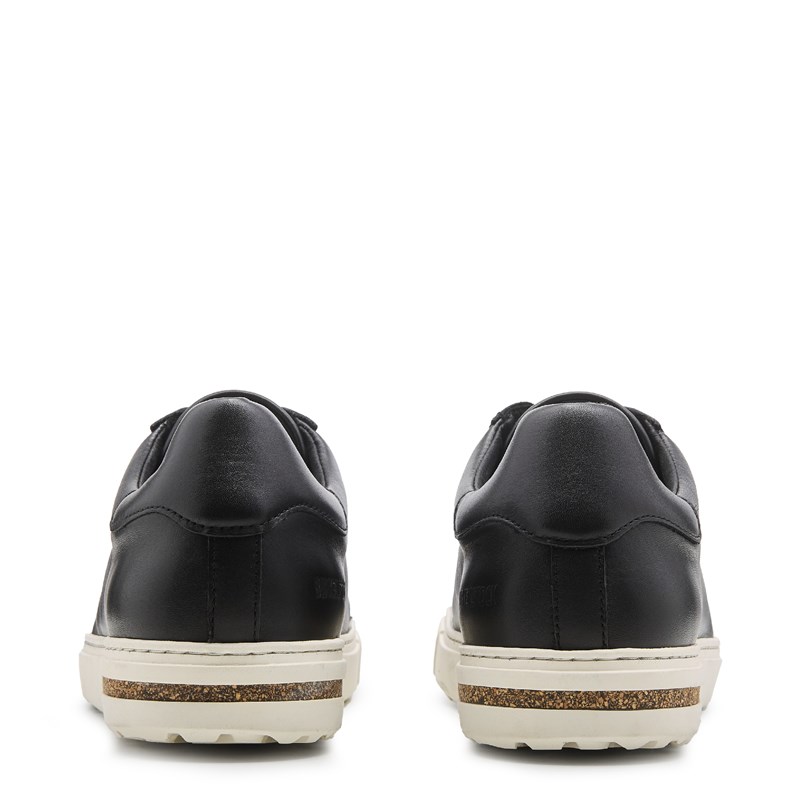 Men's Bend Leather Lace Up Sneakers (Black)