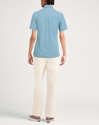 Man Shirt Blue Size S Nylon, Cotton