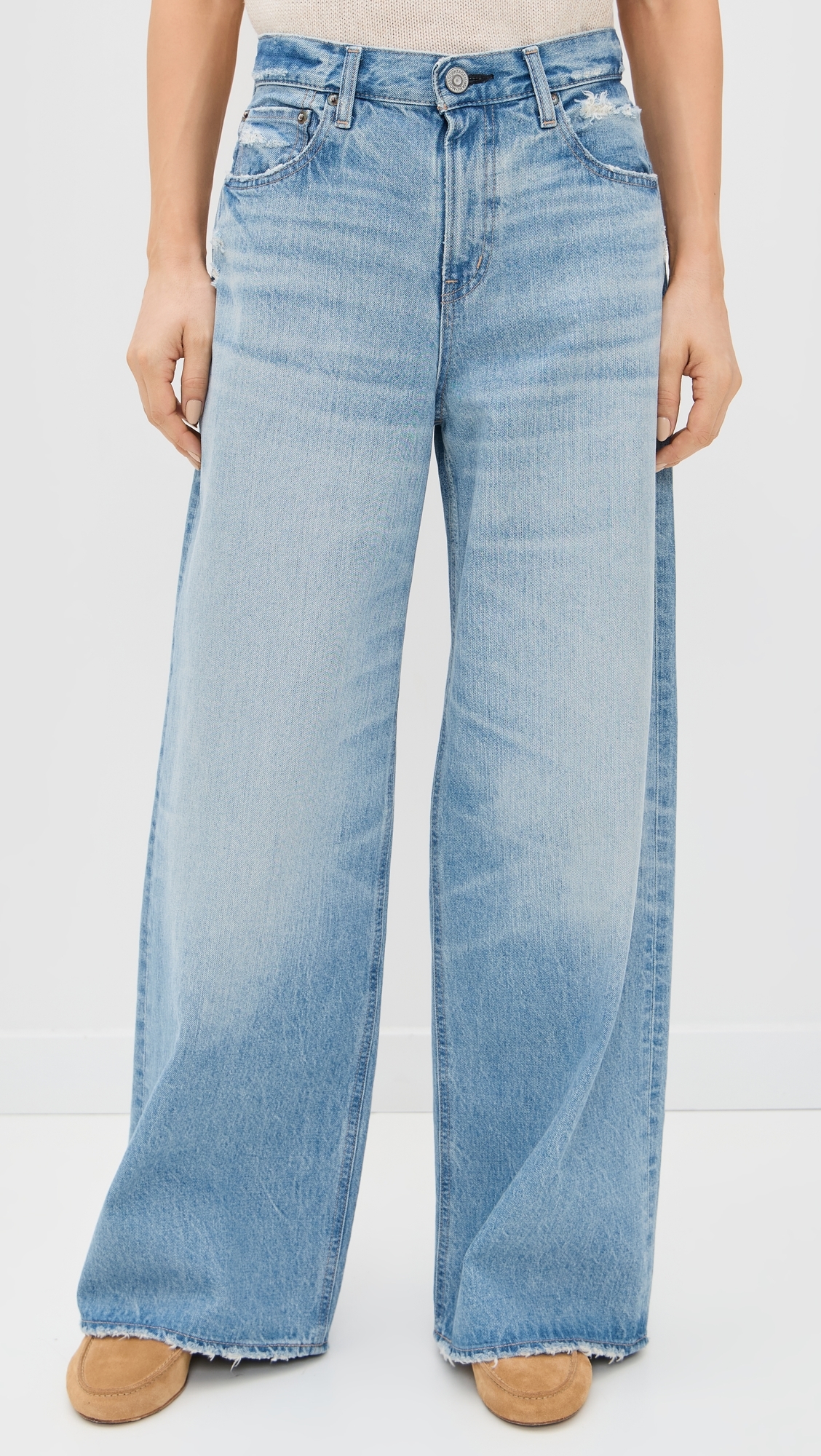 MOUSSY VINTAGE Mv Lowell Super Wide Pants Light Blue