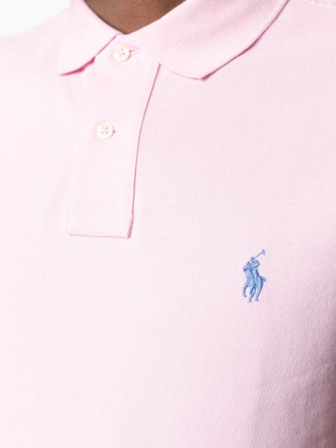 Embroidered-logo short-sleeved polo shirt