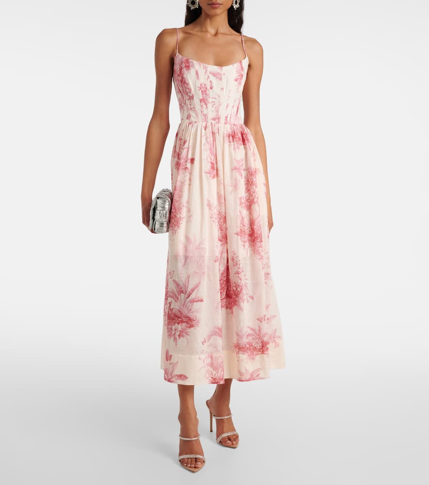 Waverly floral cotton corset dress