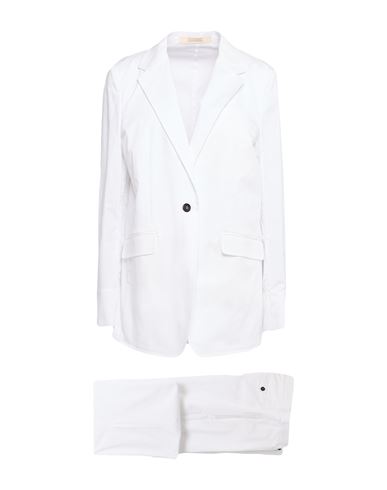 Woman Suit White Size 6 Cotton, Elastane