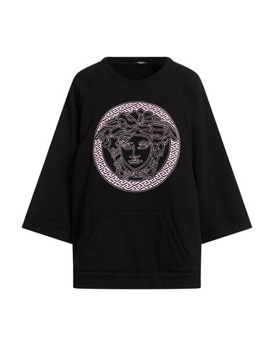 Woman Sweatshirt Black Size 4 Cotton