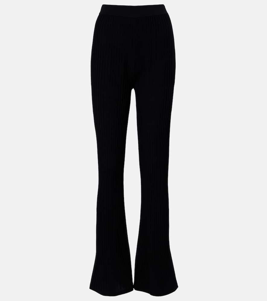 Bello ribbed-knit flared pants