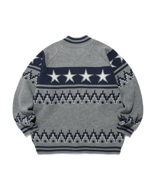 STAR COWICHAN KNIT CARDIGAN_GREY