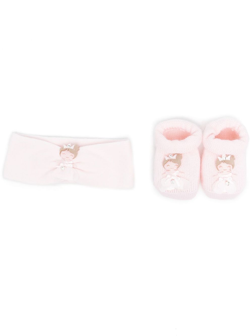 Embellished booties & headband set - Pink