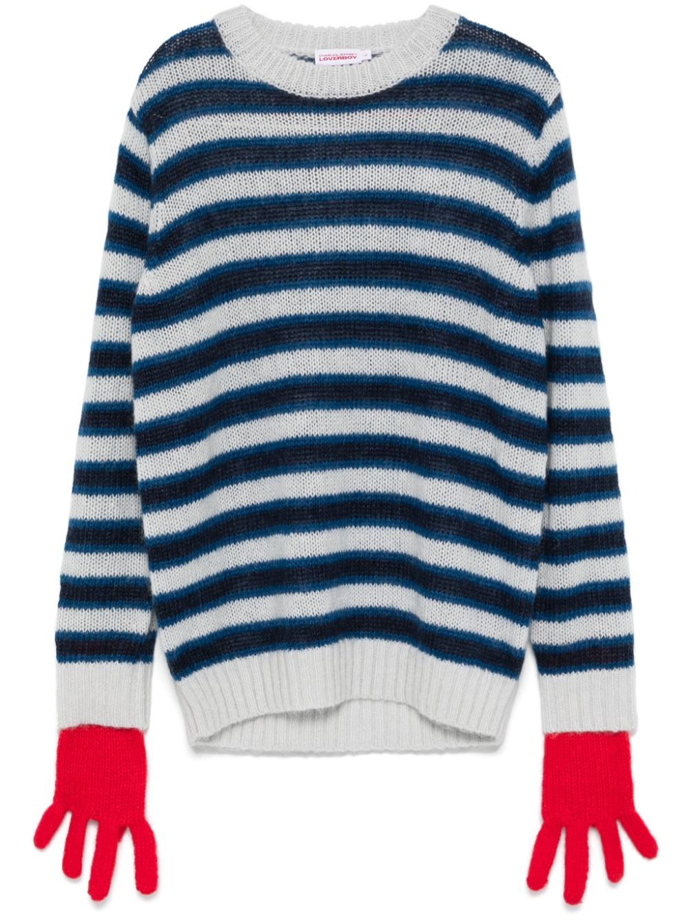 Mohair Gloves jumper - Blue