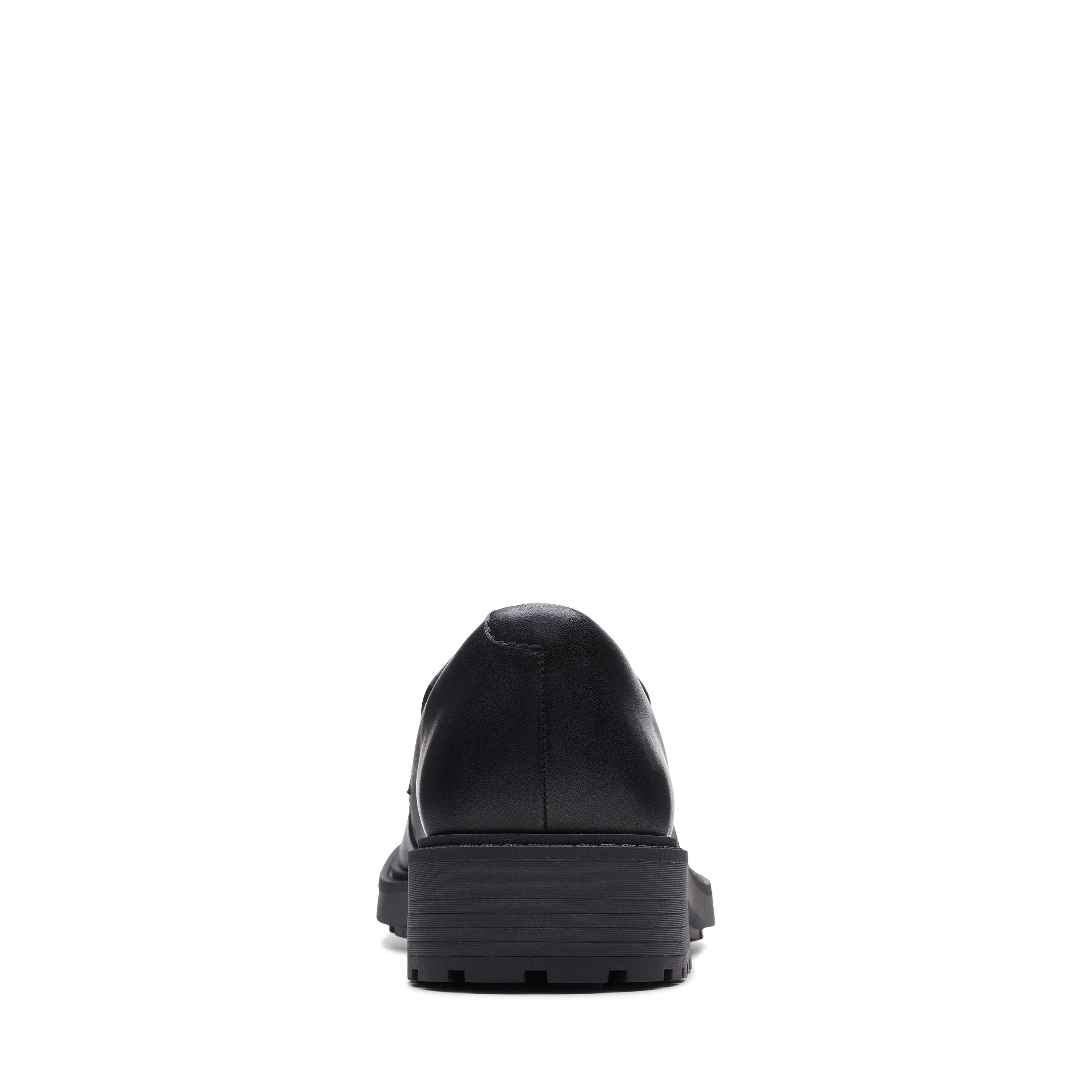 Clarks Women's Orinoco 2 Penny Loafer Black Leather Loafers, Slip Ons | : 7/Wide Fit