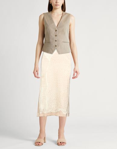 Woman Midi skirt Ivory Size 4 Viscose, Elastane