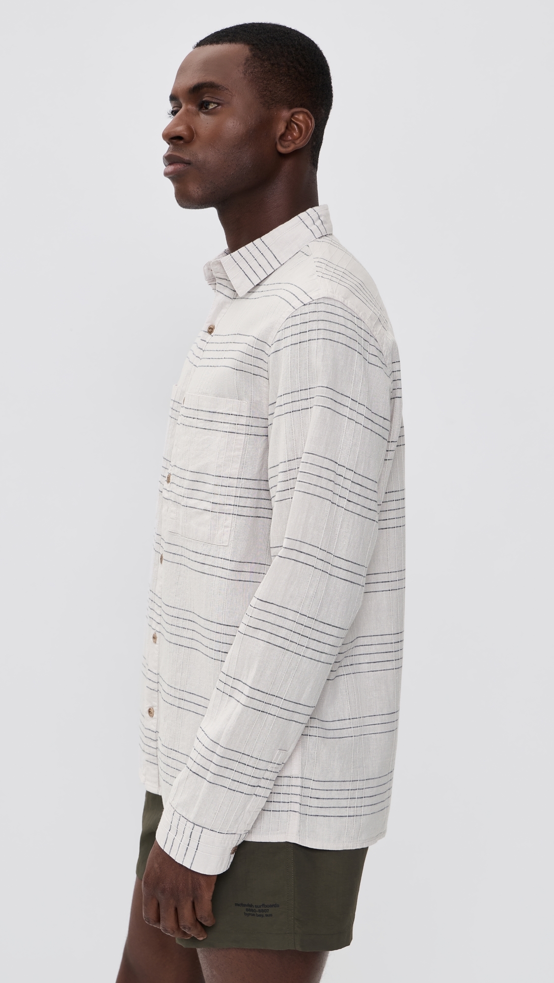 Hemp Long Sleeve Shirt White Multi
