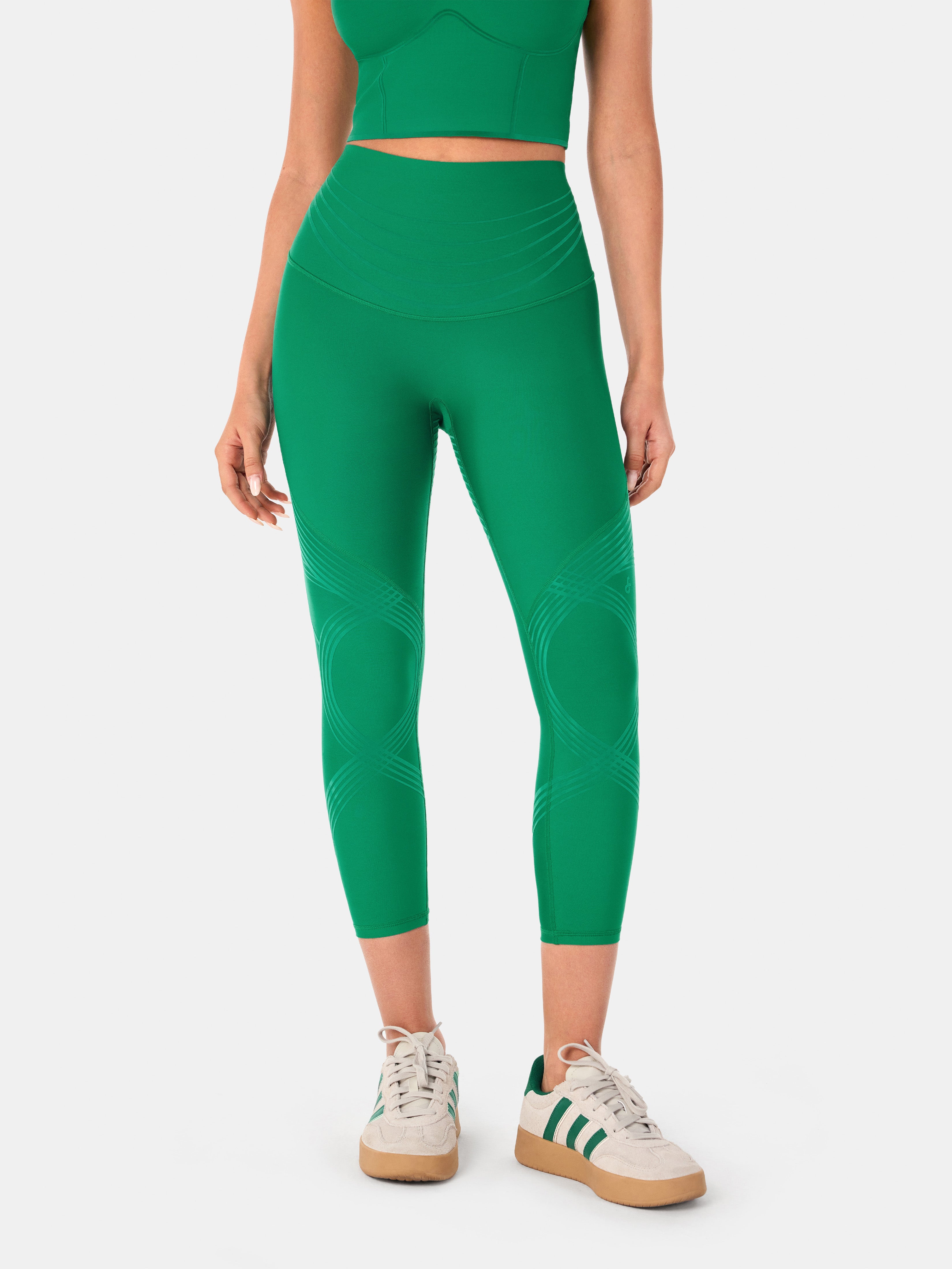Body Sculpt 7/8 Leggings Reversible Wear - Oasis Green