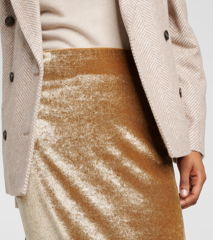 Velvet maxi skirt