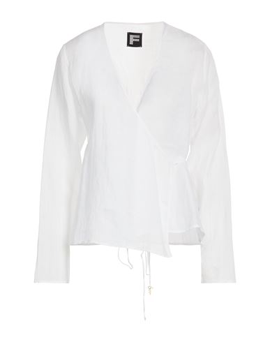 Woman Top White Size L Ramie