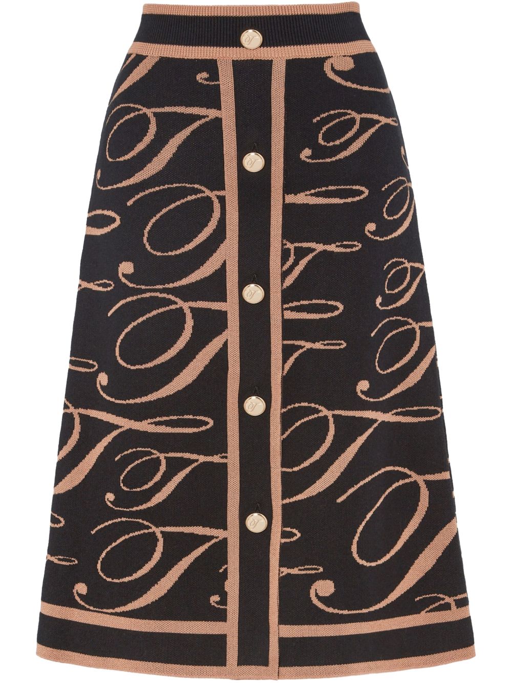Temperley London T-logo Mania skirt - Black