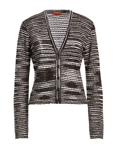 Woman Cardigan Dark brown Size 6 Viscose, Wool, Polyamide, Elastane