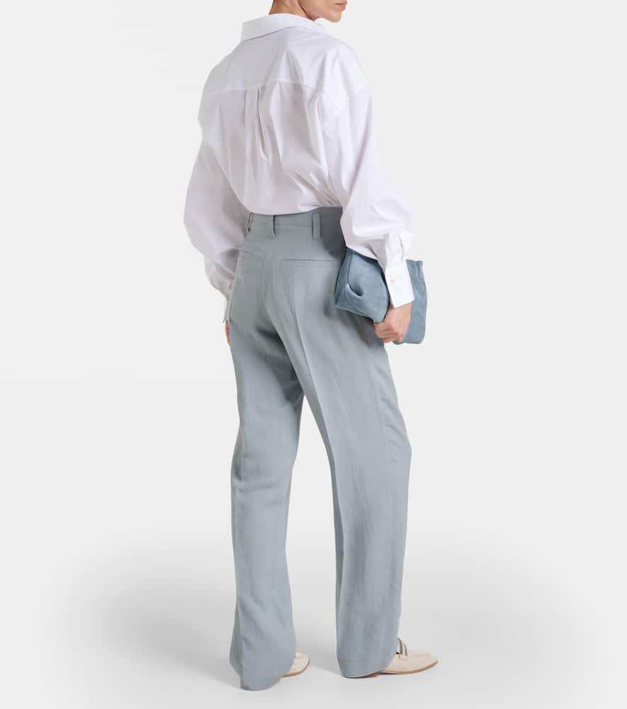Mid-rise straight pants