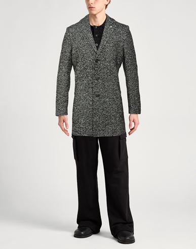 Man Coat Black Size 38 Wool, Polyamide, Acrylic, Polyester