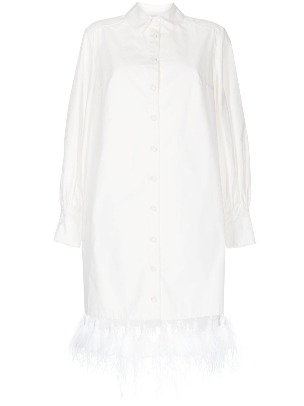 Ibiza long-sleeved shirtdress - White