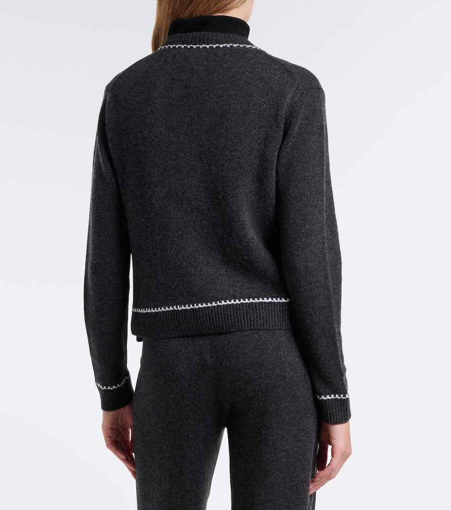 Virgin wool and cashmere cardigan