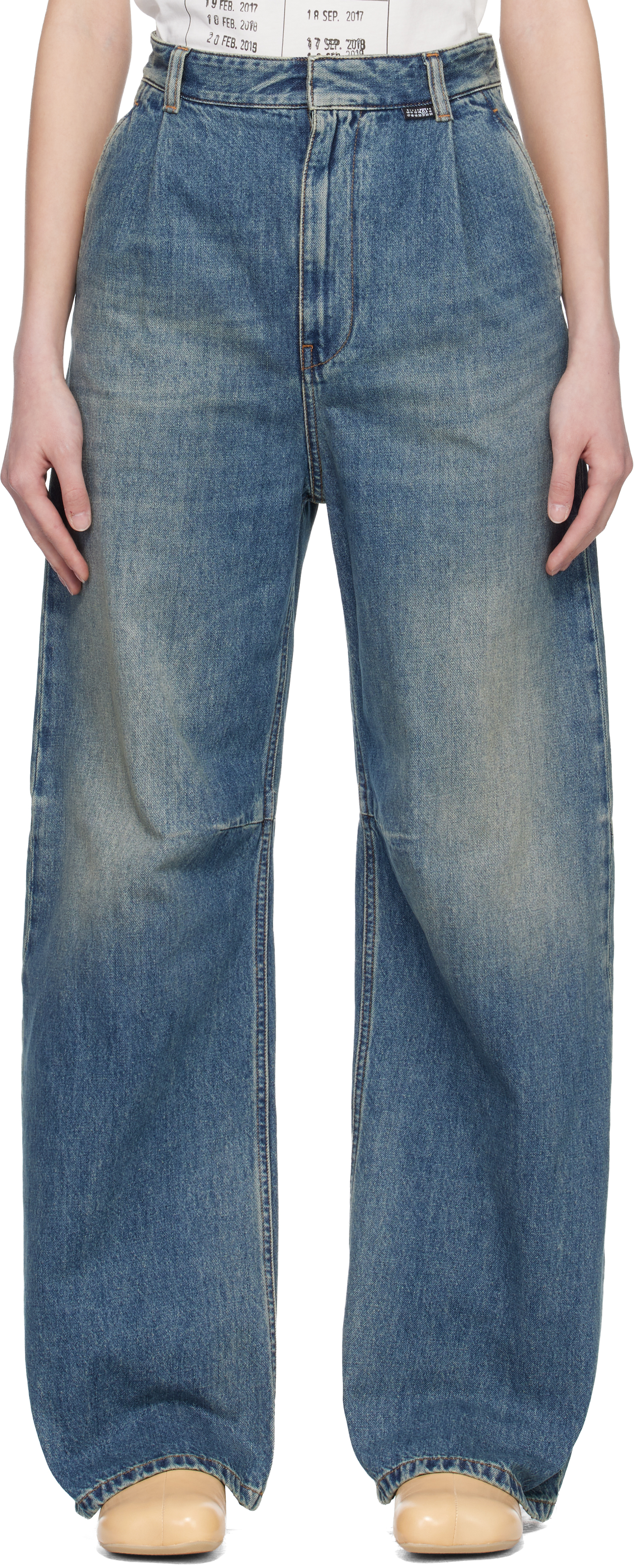 Blue Wide-Leg Jeans
