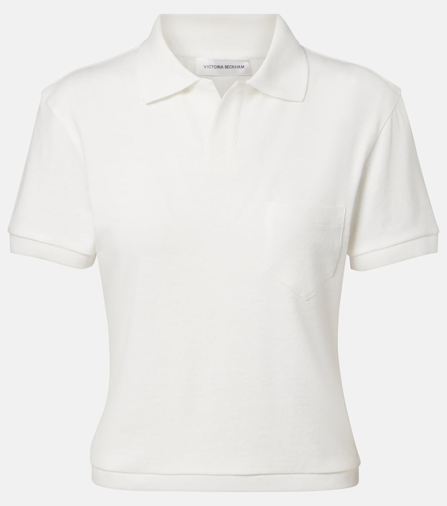 Cotton and linen polo shirt