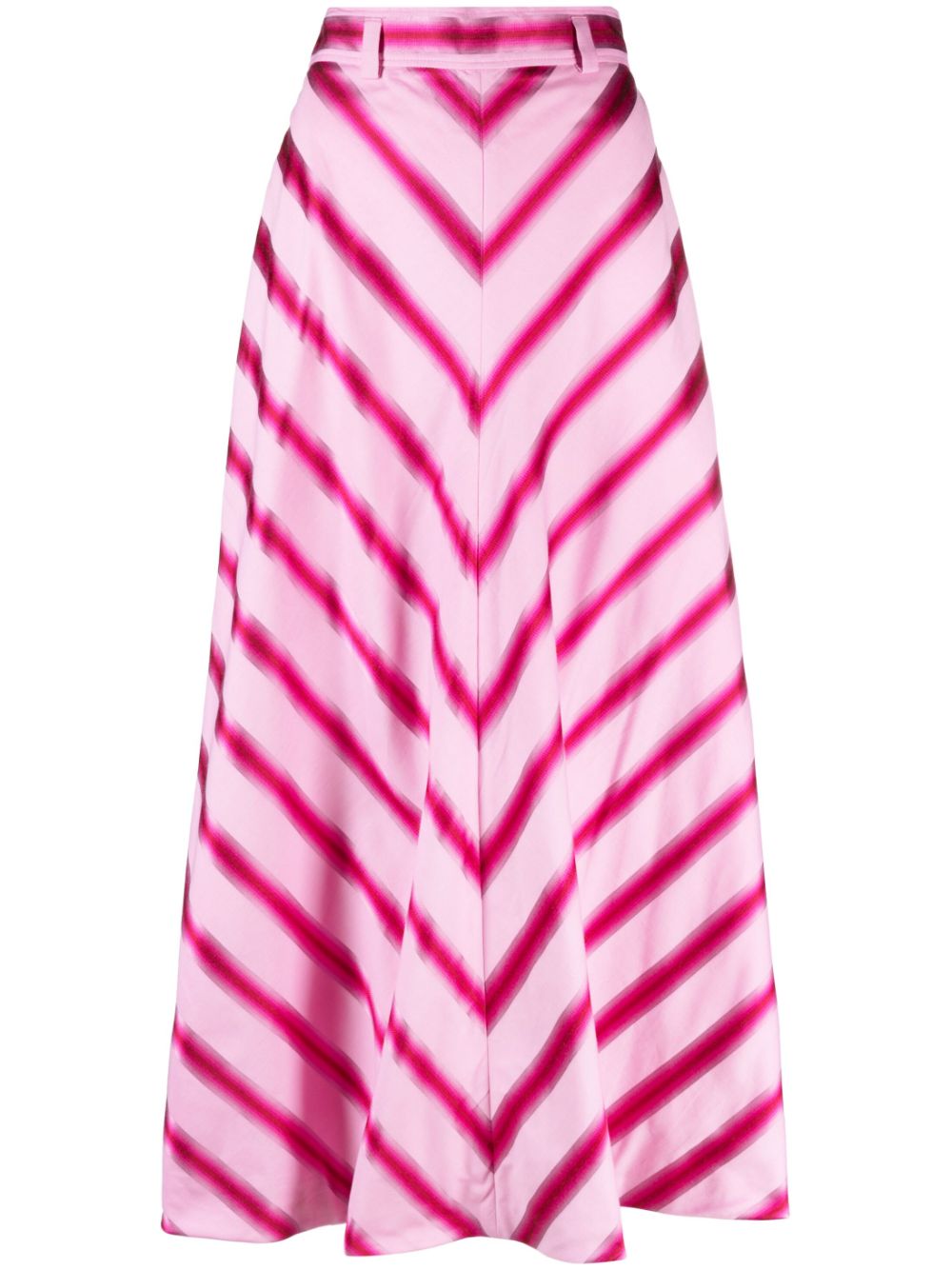 Striped A-line skirt - Pink
