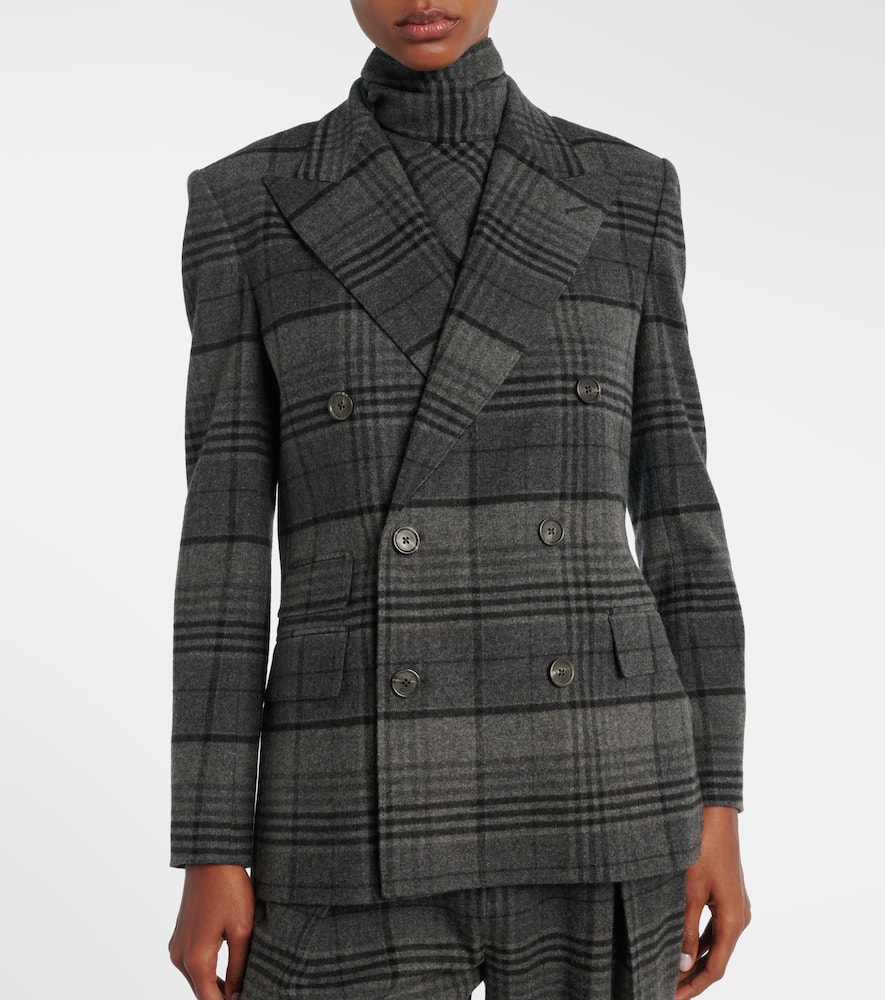 Kent checked double-breasted wool jacket