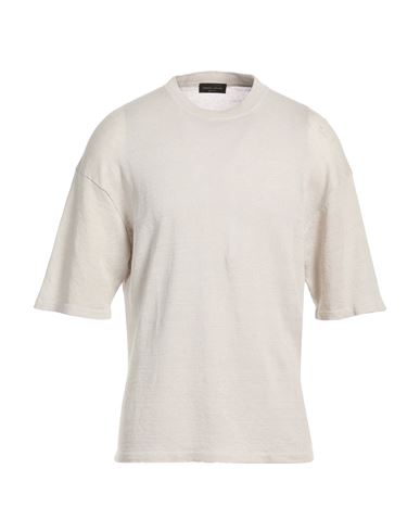 Man Sweater Light grey Size 38 Linen