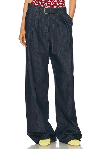 Dries Van Noten Peaches Pants in Indigo - Navy. 34 also , 38