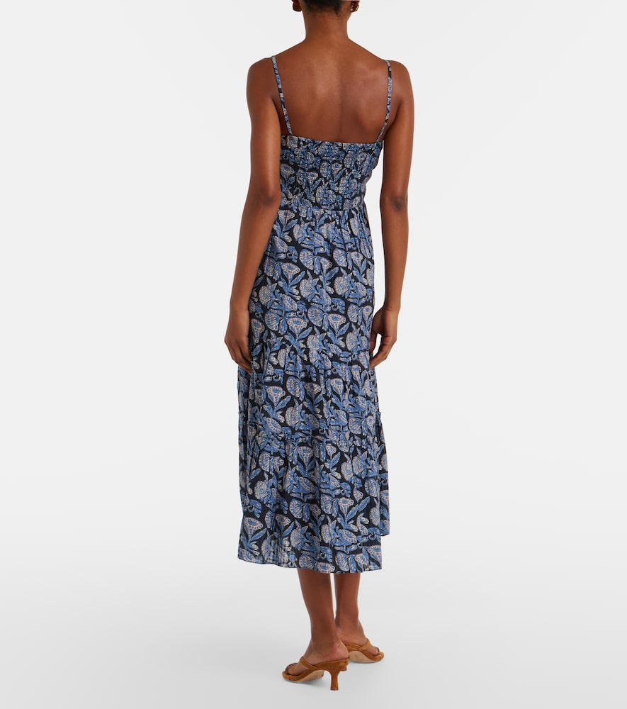 Aydin floral cotton-blend midi dress