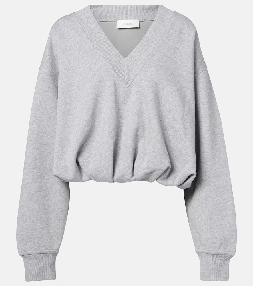Colleg cotton-blend jersey sweatshirt
