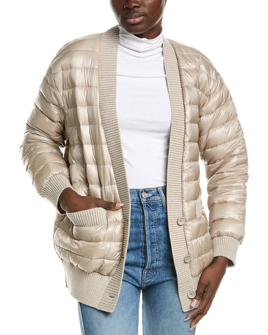 Wool-Trim Down Jacket