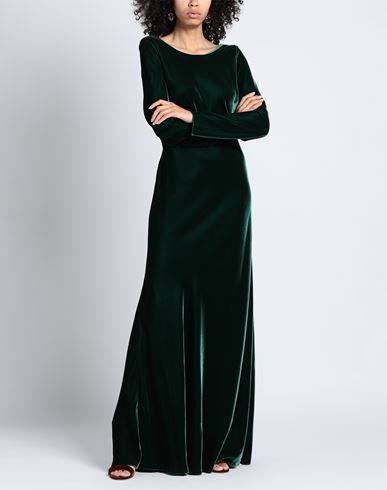 Woman Maxi dress Dark green Size 12 Viscose, Cupro