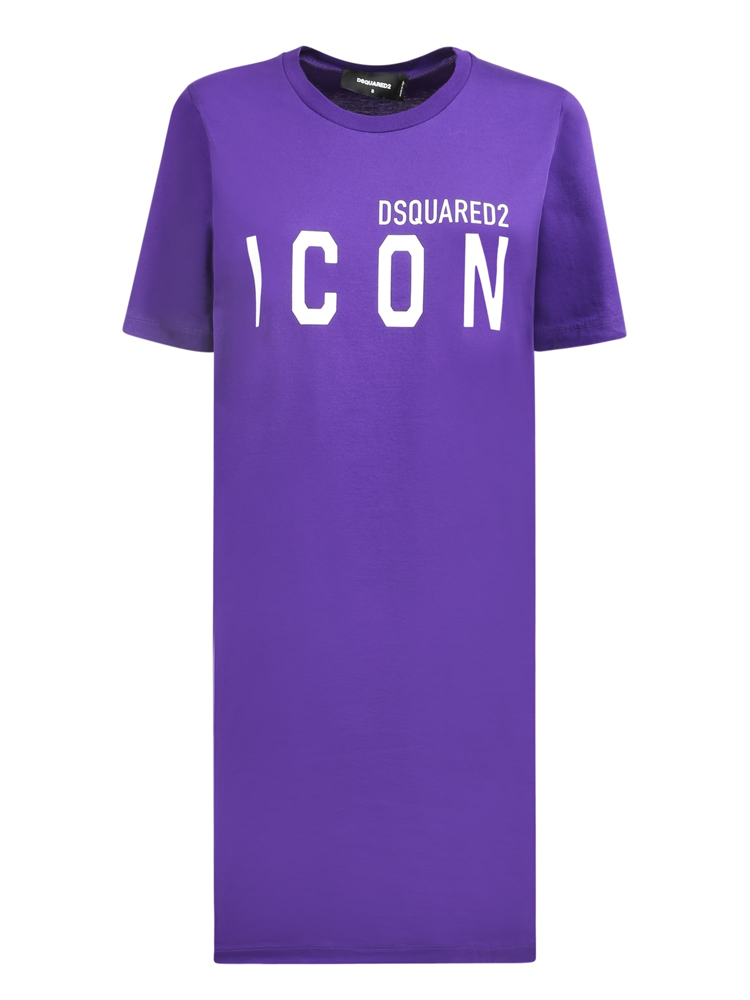 디스퀘어드2 여성 스트리트웨어 룩에 잘 어울리는 활기차고 편안한 티셔츠 드레스 12623212