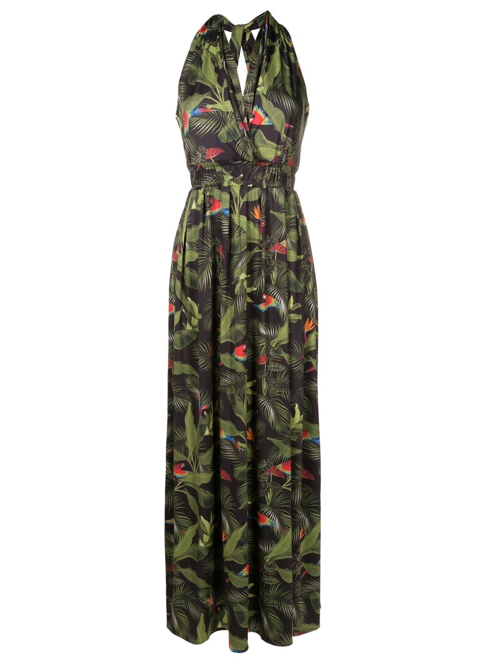 Venus floral-print dress - Grey