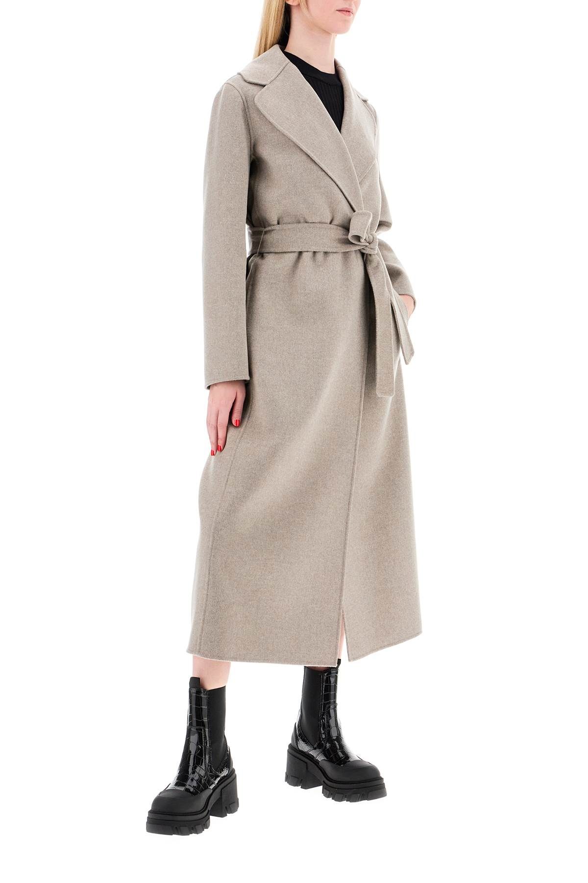 Poldo wrap coat in virgin wool